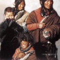 Famille tibétaine 2 Chen Yifei Tibet